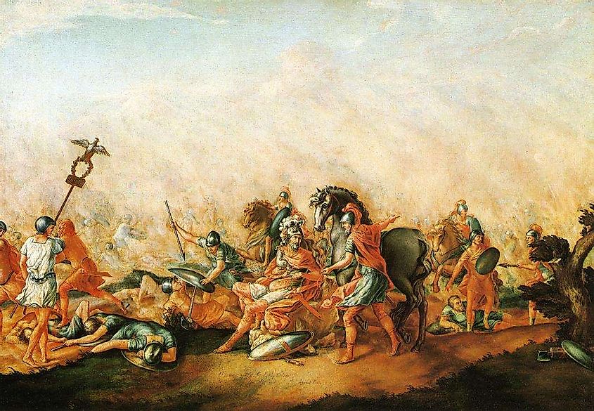 The Death of Aemilius Paulus in the Battle of Cannae.