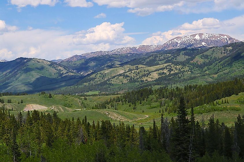 Star Valley Scenic Byway, Webster Mountain Range, Eastern Wyoming,