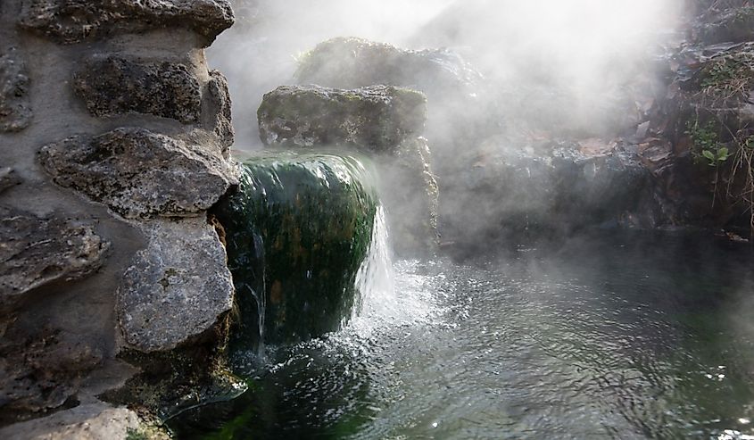 Mineral hot water in Hot Springs National Park in Arkansas