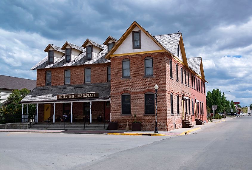 Historic Victorian Wolf Hotel in downtown Saratoga.