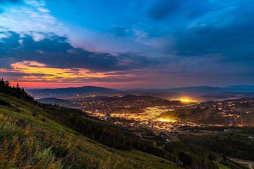 Park City Utah View from Summer Ski lift.