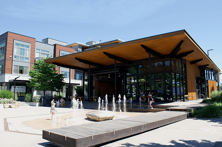 View of The Hangar at Kenmore Town Square in Washington.