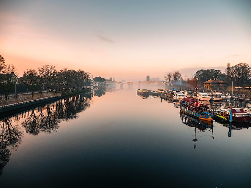 Athlone, Ireland: Athlone Marina with yachts and boats.