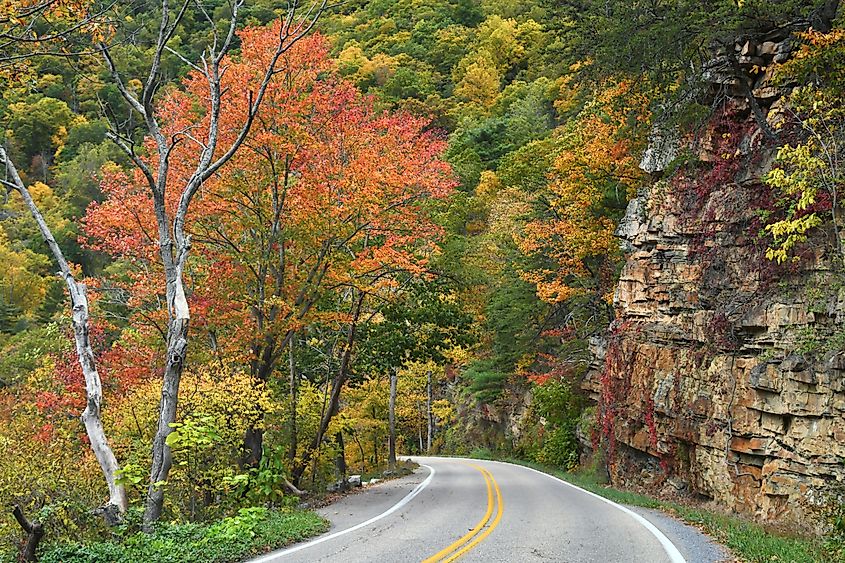 Allegheny Mountains of Virginia, Route 39 through Goshen Pass