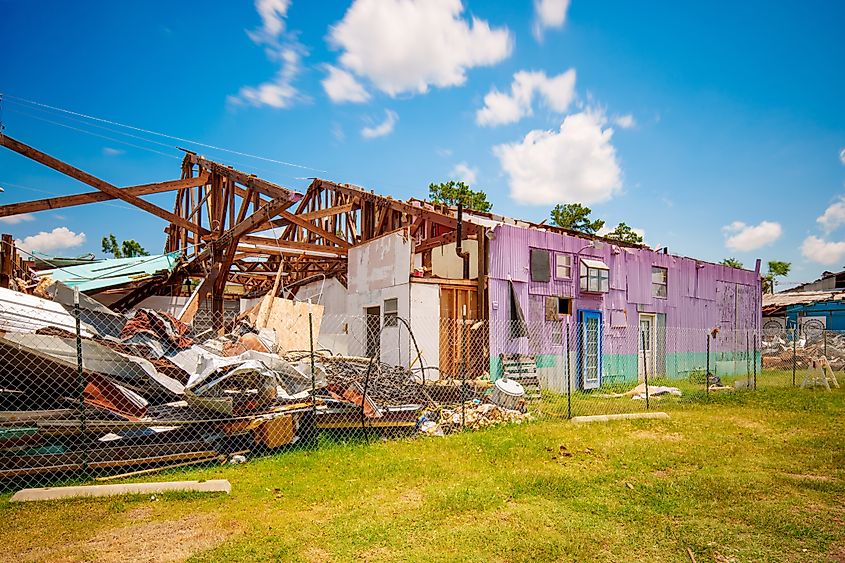 After effects of a tornado in Florida