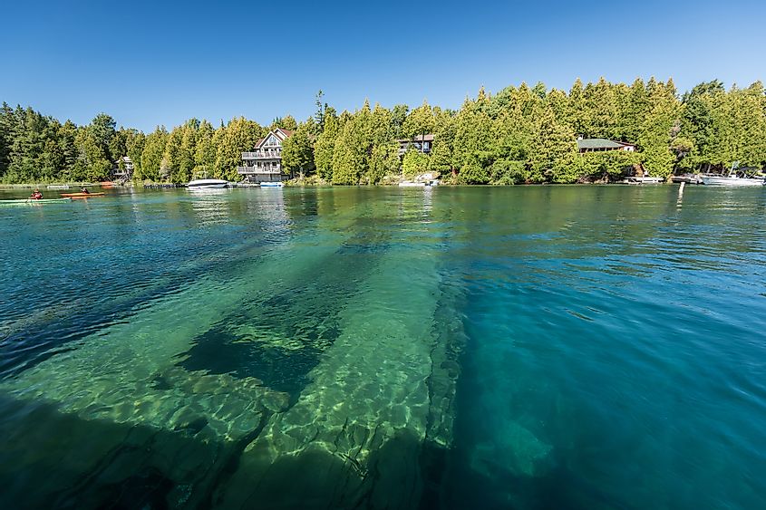 Beautiful landscape and ship wreck in Tobermory, Ontario, Canada