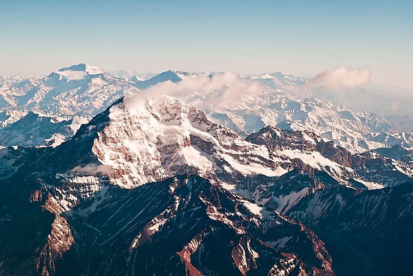 A view of the Andes Mountains