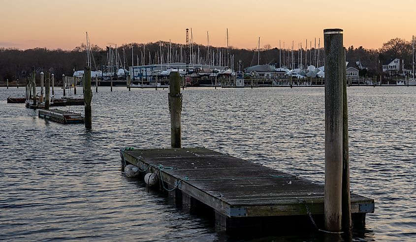 Wickford Harbor at sunset, North Kingstown