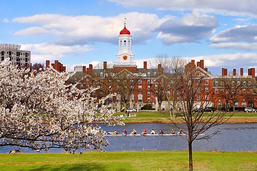 A beautiful view of Harvard in Cambridge, Massachusetts