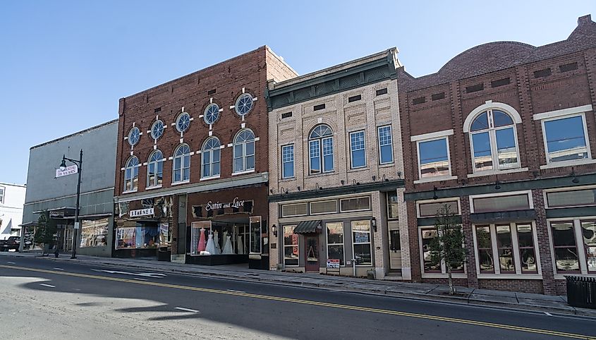 Looking down West Main Street, Albemarle, North Carolina
