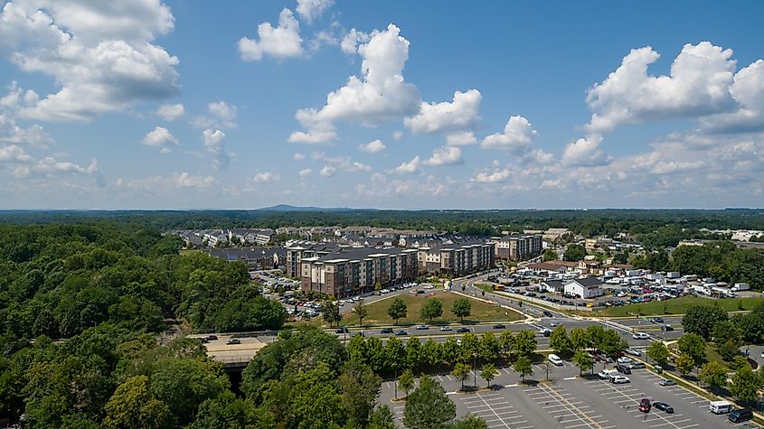 Aerial view of Germantown, Maryland