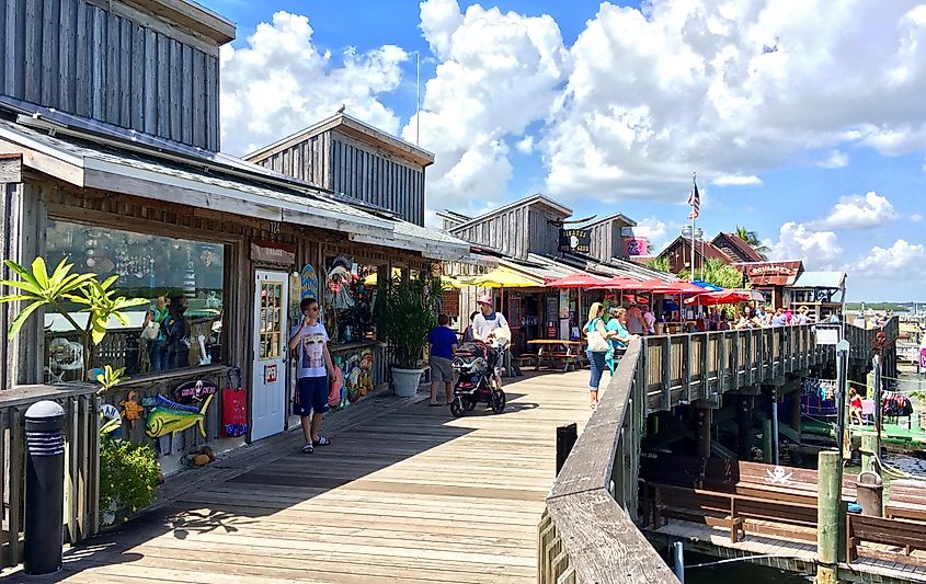 John's Pass Boardwalk in St Pete Beach in Florida