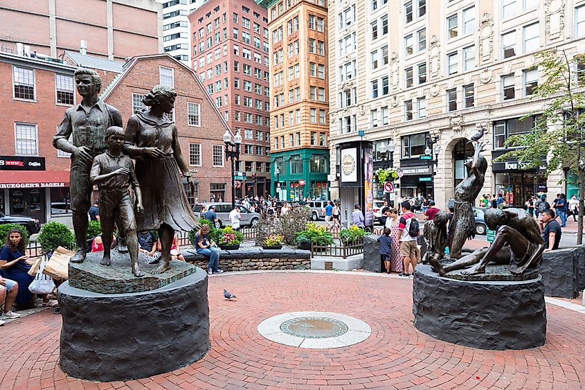 Irish Famine Memorial in downtown Boston, Massachusetts, via 2p2play / Shutterstock.com