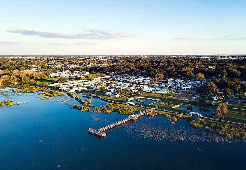 Aerial view of Lake View Park, Winter Garden, Florida