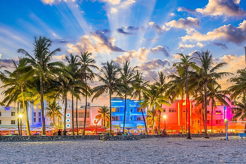 Hotels and restaurants in Miami Beach, Florida
