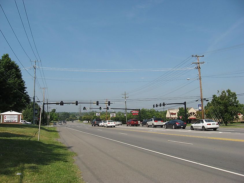 Street view of Hendersonville, Tennessee