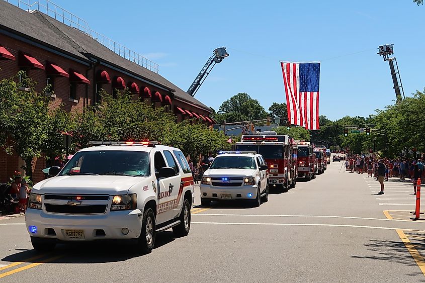 Fourth of July Parade on Rock Road in Glen Rock, New Jersey.