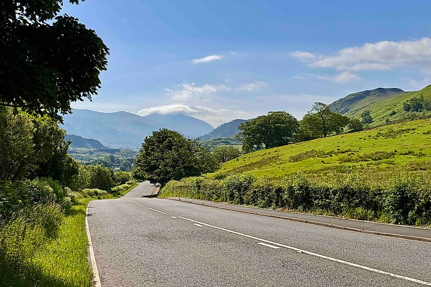 Scenic drive in the Lake District near Keswick Image credit Bryan Dearsley