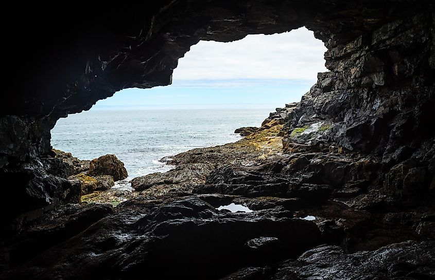 Ocean Cave at Acadia National Park. 