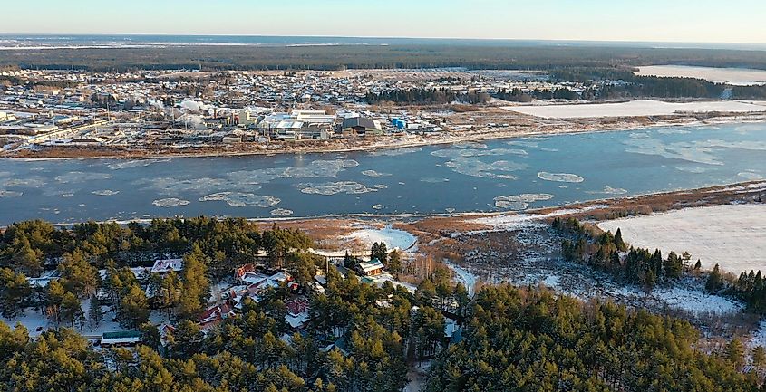 Veliky Ustyug along the banks of the Northern Dvina River.