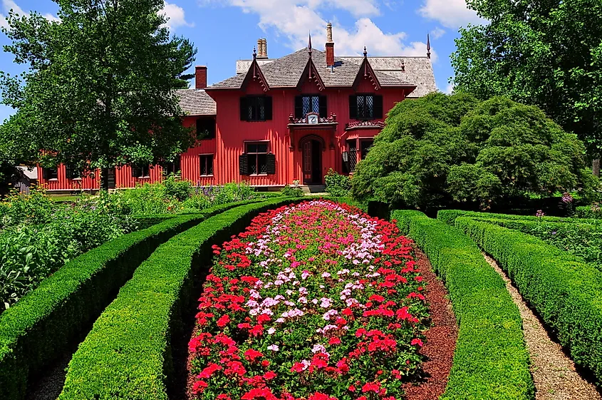 The historic Roseland Cottage in Woodstock, Connecticut.
