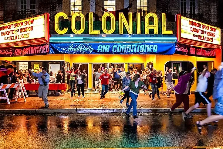 Blobfest Phoenixville Theater "Run-Out" scene reenactment.