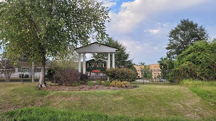 A place-name shows "Welcome to the City of Laurel, Mississippi."