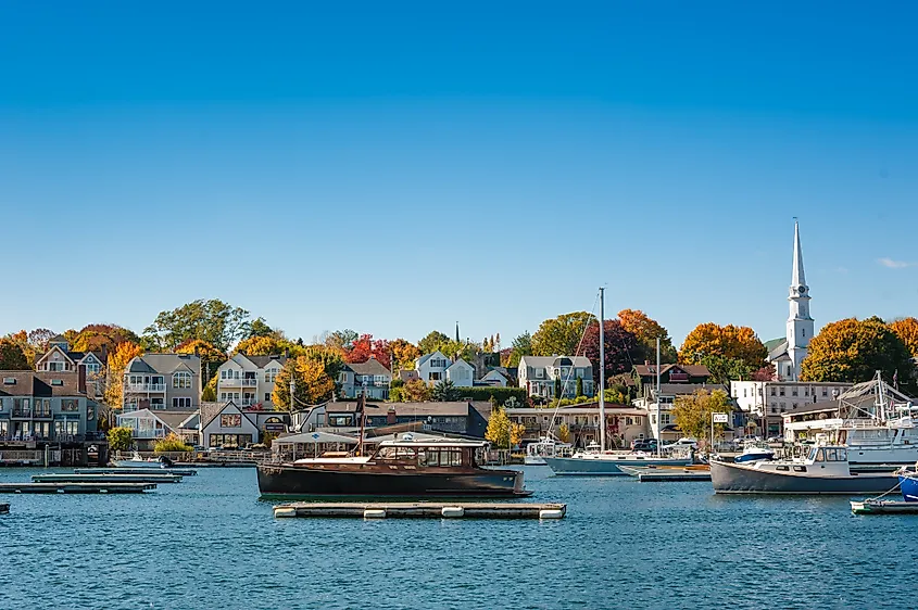 The beautiful waterfront of Camden, Maine