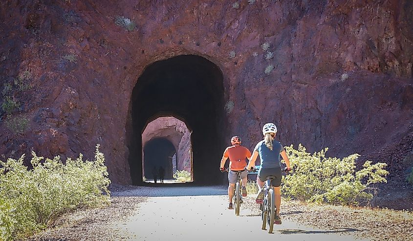 Historic railroad trail tunnels in Boulder City