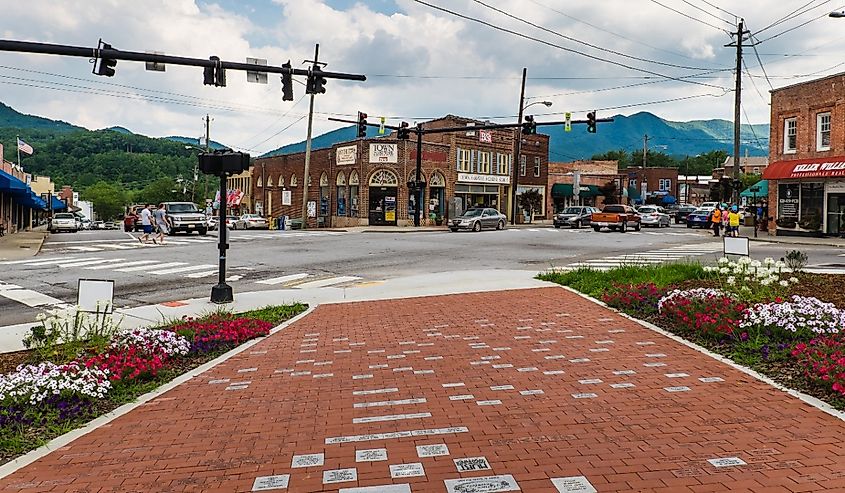 Small town of Black Mountain, North Carolina