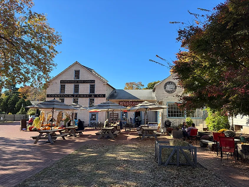 A downtown scene in Wethersfield, Connecticut.