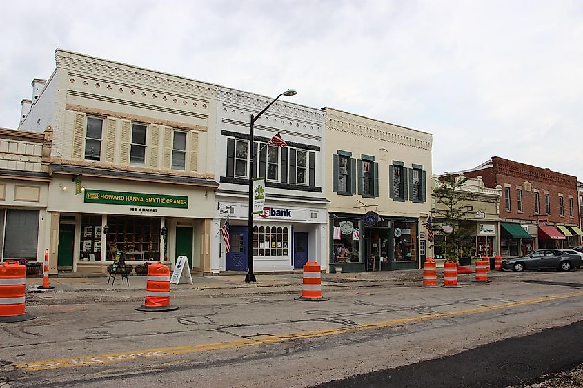 Part of the Hudson Historic District in Hudson, Ohio.