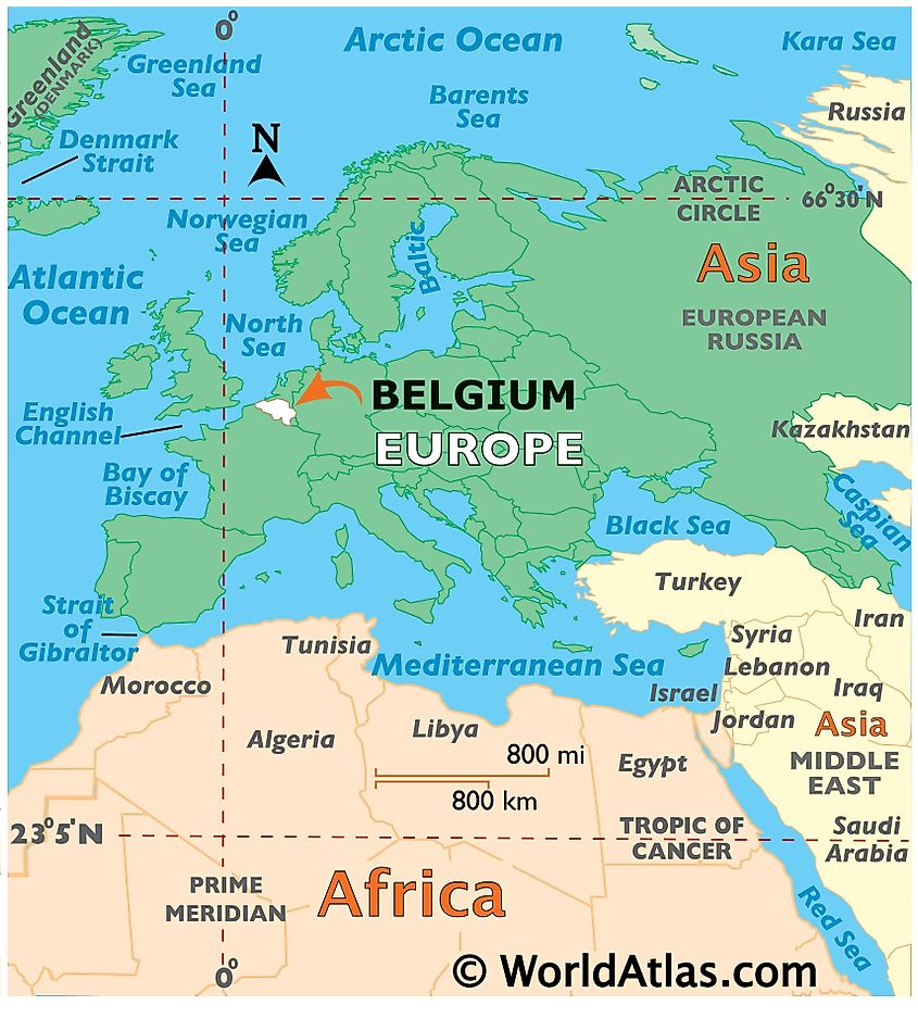 Belgium Europe Map
