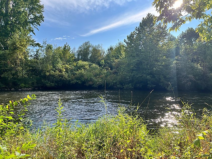 View of a trail in Plainwell, Michigan.