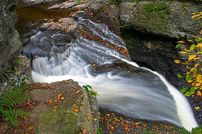 The beautiful Dingmans Falls in Dingmans Ferry, Pennsylvania.