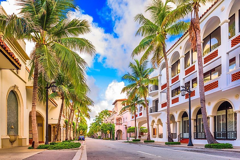 Worth Avenue in Palm Beach, Florida