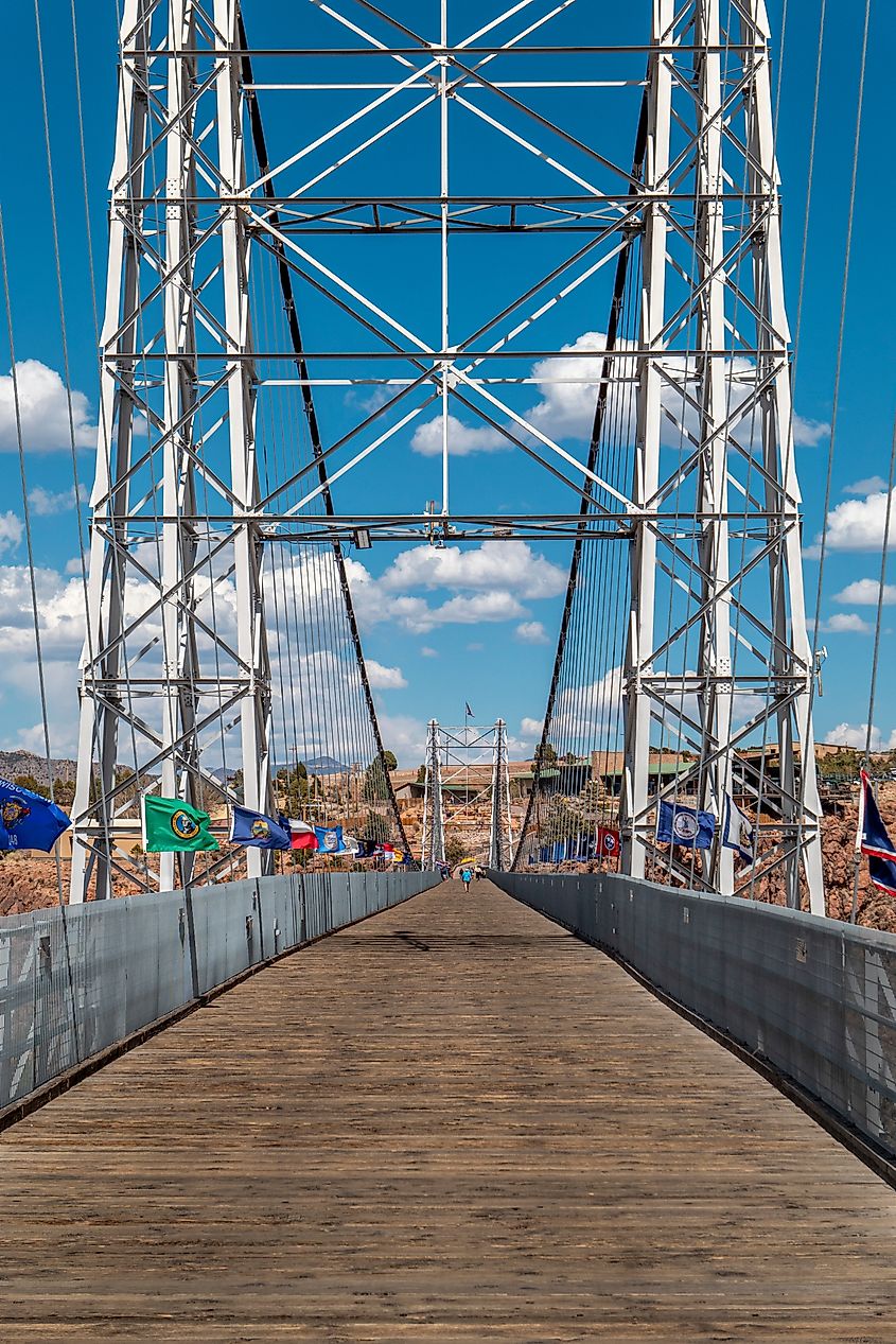 Photograph of the historic bridge over the Royal Gorge in Fremont County, Colorado