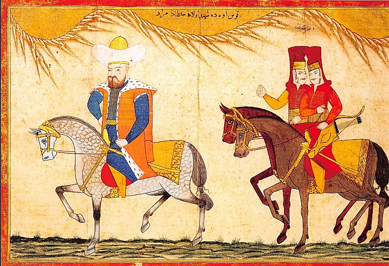 A depiction of the Ottoman sultan Murad I.