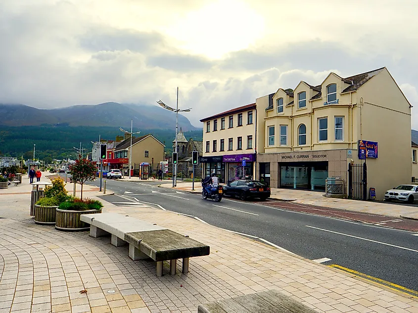The scenic town of Newcastle, Northern Ireland.