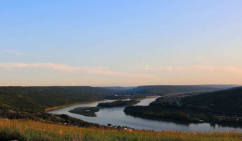  View of peace river in northern Alberta
