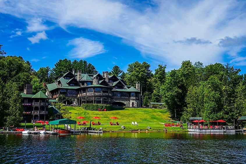 Award-winning Lake Placid Lodge, the only hotel situated directly on the shores of Lake Placid, New York.