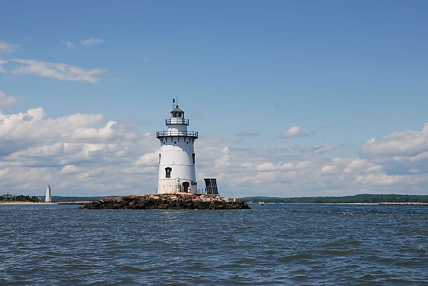 Saybrook Breakwater Light in Old Saybrook, Connecticut