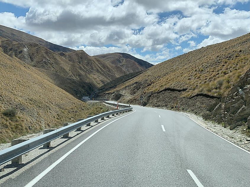 Crown road on New Zealand, South Island.