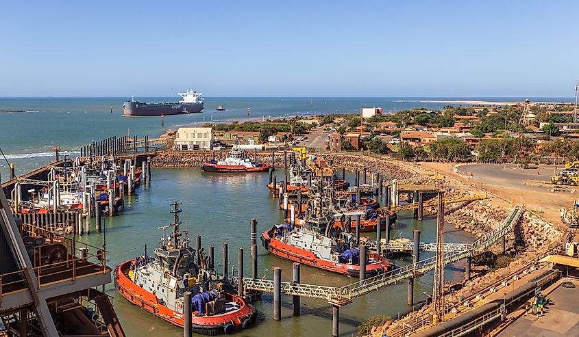 The harbor in Port Hedland, Australia.