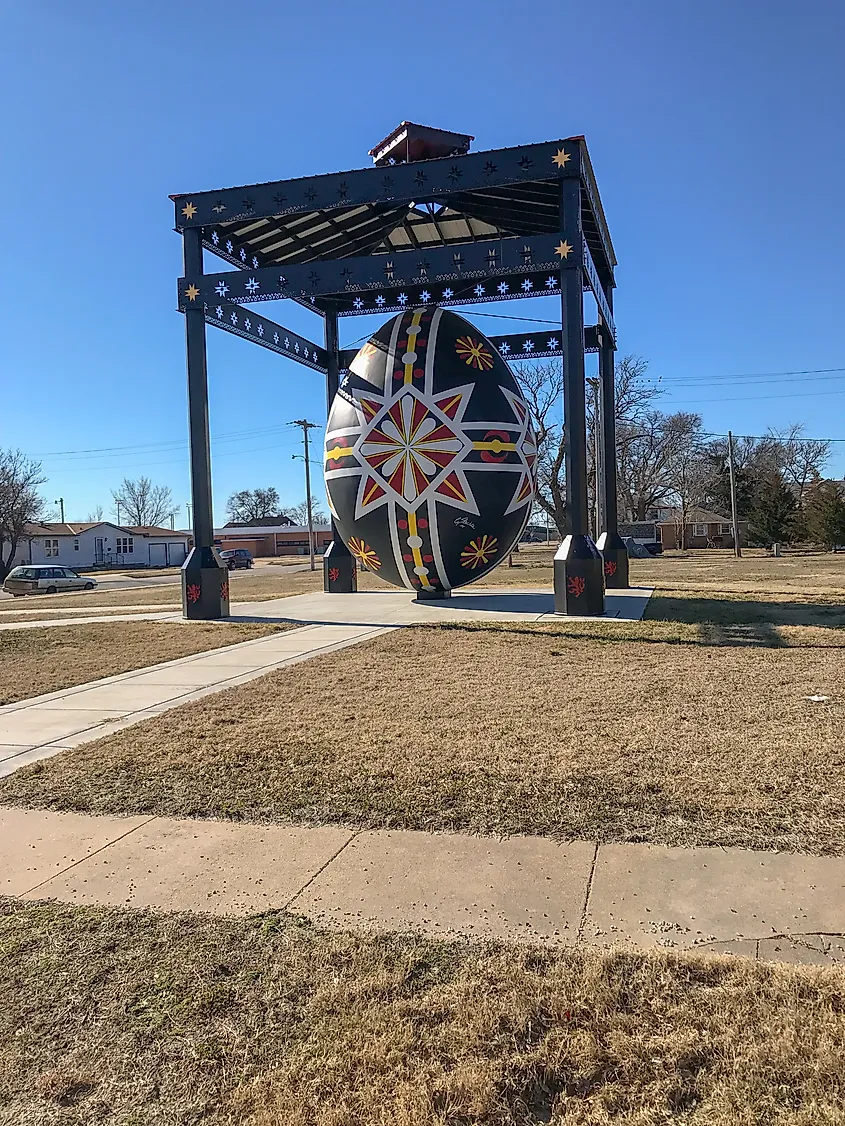 The largest Czech egg in the world resides in Wilson, Kansas