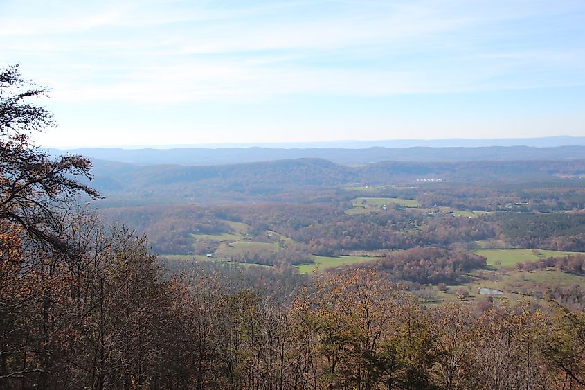 The view from Johns Mountain Overlook. Thomson200, CC0, via Wikimedia Commons.