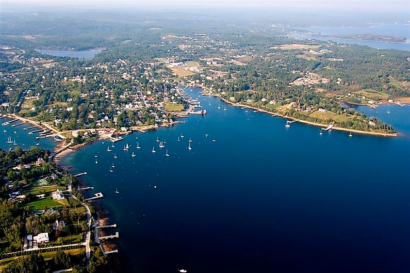 Aerial Photo of the town of Chester, Nova Scotia.
