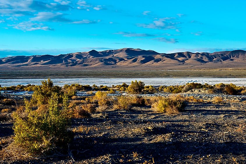 Scenic vista along US Highway 50 in Fallon, Nevada.