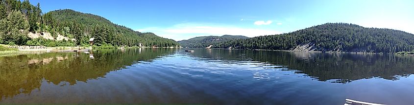 Sunny summer day on Otter Lake, BC.