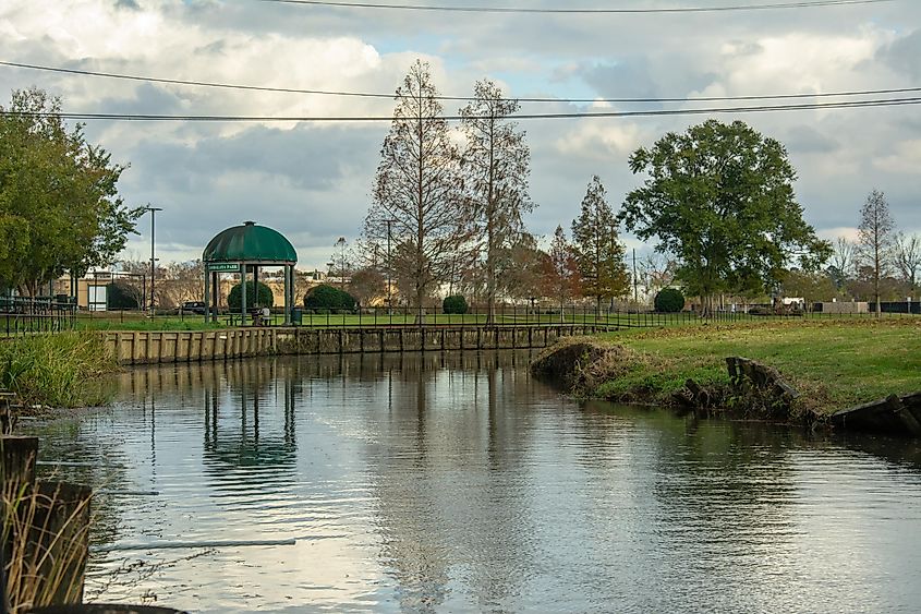 Jambalaya Park in Gonzales, known as the 'Jambalaya Capital of the World,' Ascension Parish, Louisiana